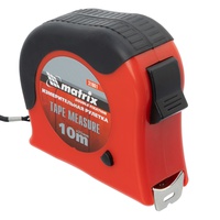 Рулетка 10м*25мм обрезиненный корпус Matrix Double fixation 31061