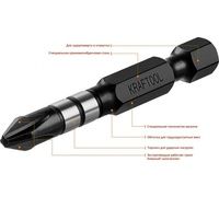 Бита PH2 50 Kraftool Impact Pro