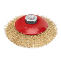 Щетка д/МШУ 115мм М14 "тарелка" витая проволока Matrix 74612