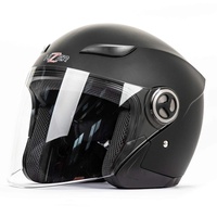 Шлем мото открытый HIZER 219 #2 (L) matte-black