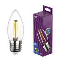 Лампа светодиодная филаментная PREMIUM (FILAMENT) 7Вт C37 свеча E27
