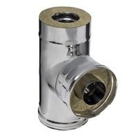 Тройник-сэндвич  д 150*210 0,8мм нерж/нерж с заглушкой