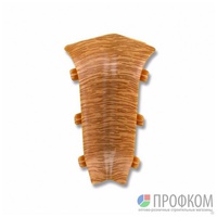 Угол внутренний для плинтуса с м/к и к/к Дуб коньячный