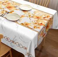 STS5581-1 Клеенка GRACE (глянец) на тк/осн. 1,37м*20м (20) оранжевые цветы