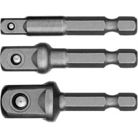 Набор STAYER MASTER "MAXFIX": Адаптеры для торцовых головок, сталь 40Cr, 3 предмета E1/4-1/4", E1/4-