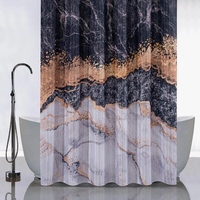 Занавеска для ванной 1800х1800 ЧЕРНЫЙ МРАМОР (01-81) САНАКС (061693)