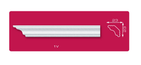 Плинтус потолочный "Лагом" 2м v-1 DESN-21V000-WH-0140