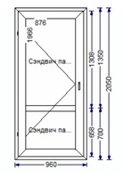 Дверь IVAPER 960*2050