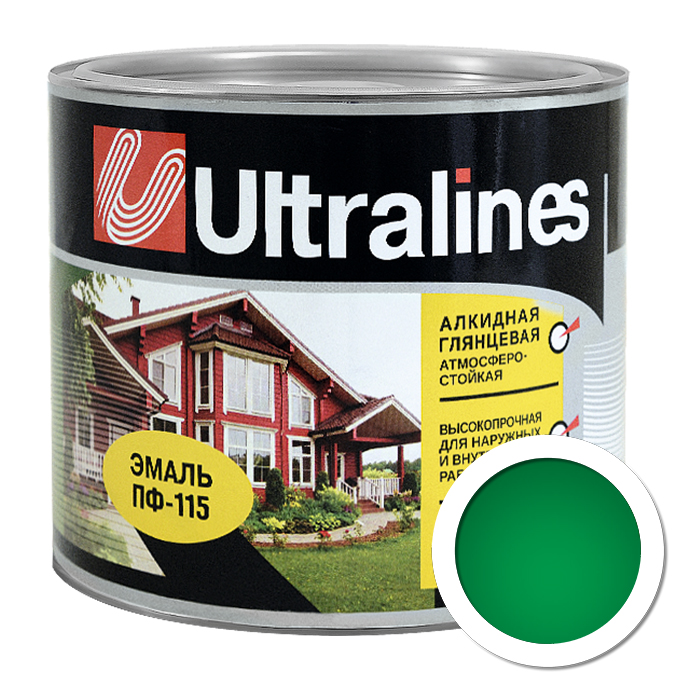 Эмаль ПФ-115 (ULTRA LINES) 5,5 кг. парижская зелень