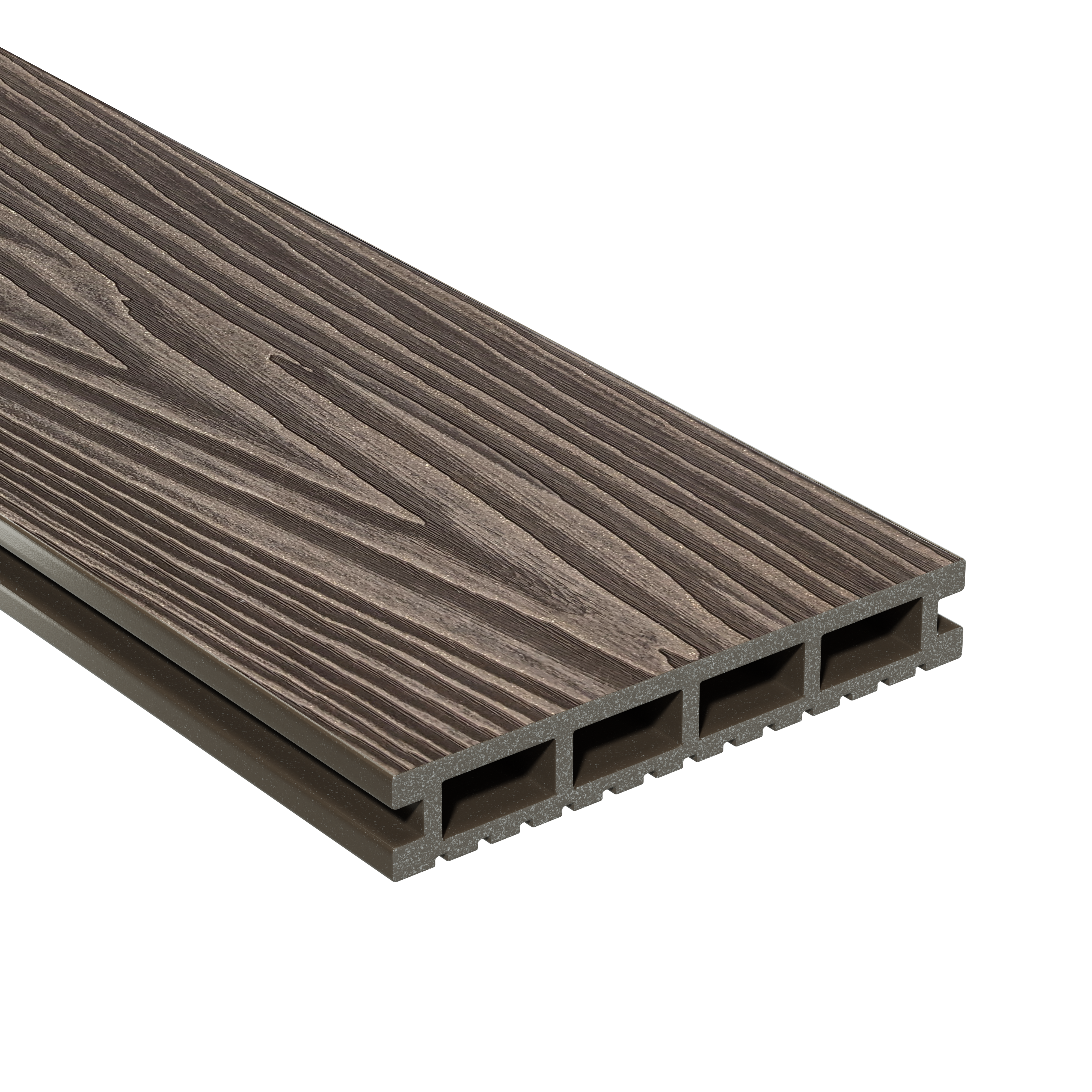 Доска террасная DECKING URBAN венге 150х24х3000мм (Темный орех)