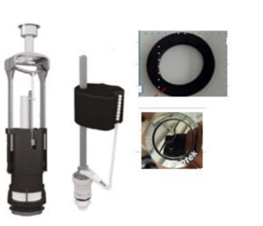 Арматура для бачка унив, ниж.подв, резьба пластик 1/2, кнопка 2-я хром 2Р 01 Оливейра