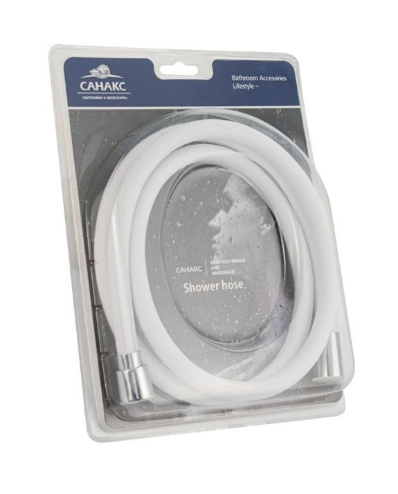 Шланг для душа 1,5м белый матовый в блистере САНАКС 3799