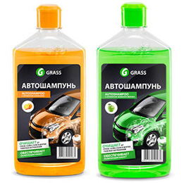 Автошампунь для ручной мойки Grass Universal апельсин/зеленое яблоко 500мл