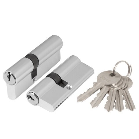 Механизм цилиндрический AJAX AX100/80 mm (30+10+40) CP хром 5 ключей