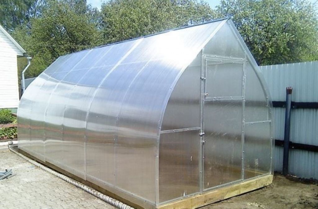 теплица 4*2,7-3*2,4м "Капля" (каркас)усил.оцинк.25*25