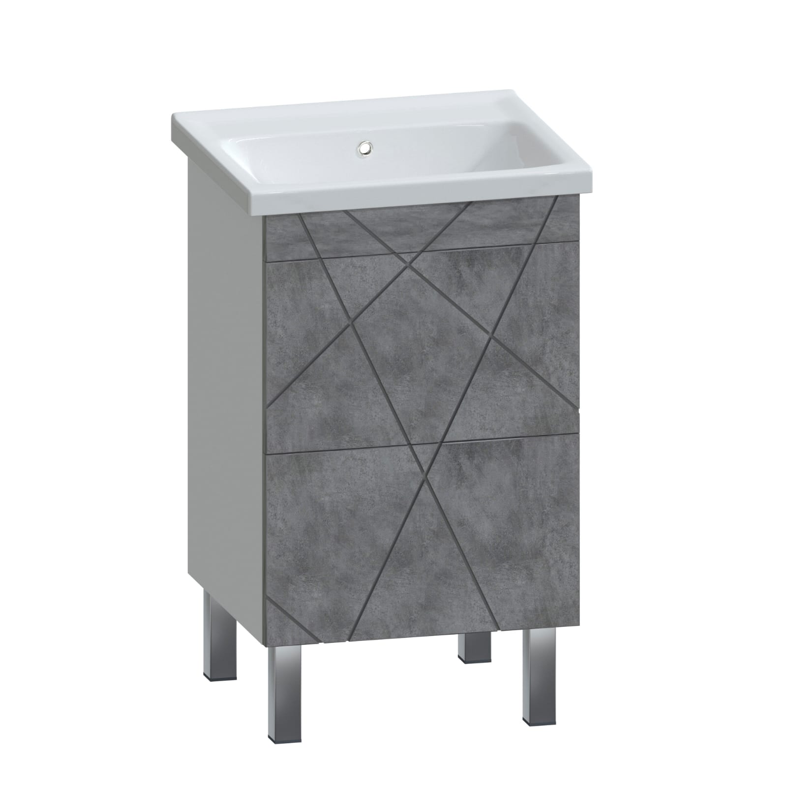Тумба с/у 600мм Geometry 2-60 бетон (ум. Фостер 60)