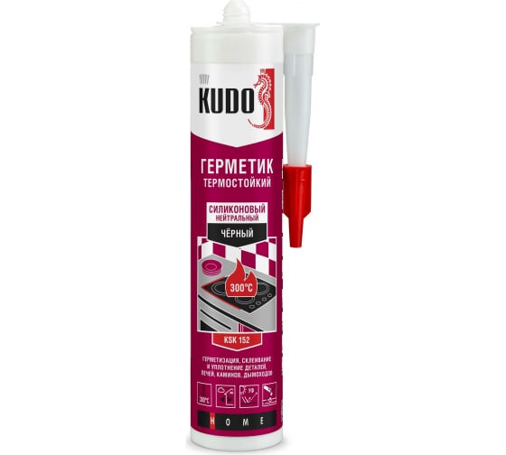Герметик КУДО термостойкий Черный 280мл.