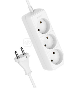 Удлинитель 3х1.5м без заземл. 16А IP20 ПВС 2х1 КОСМОС YKsm1.5m-3g(K