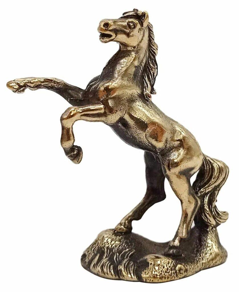 Фигурка лошадь бронза маленькая