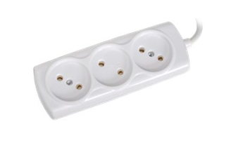 Удлинитель 3*3м без заз.6А ШВВП 2*0,75 космос