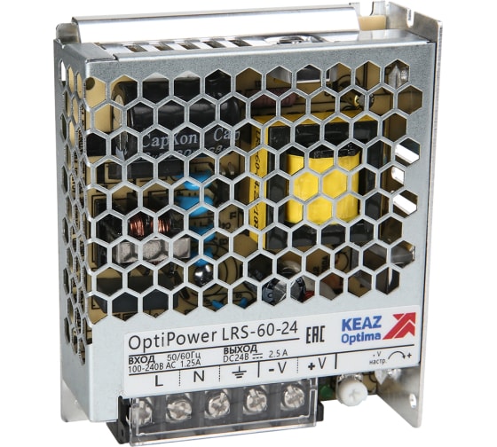 Блок питания панельный OptiPower LRS 60-24 2.5F КЭАЗ 328875