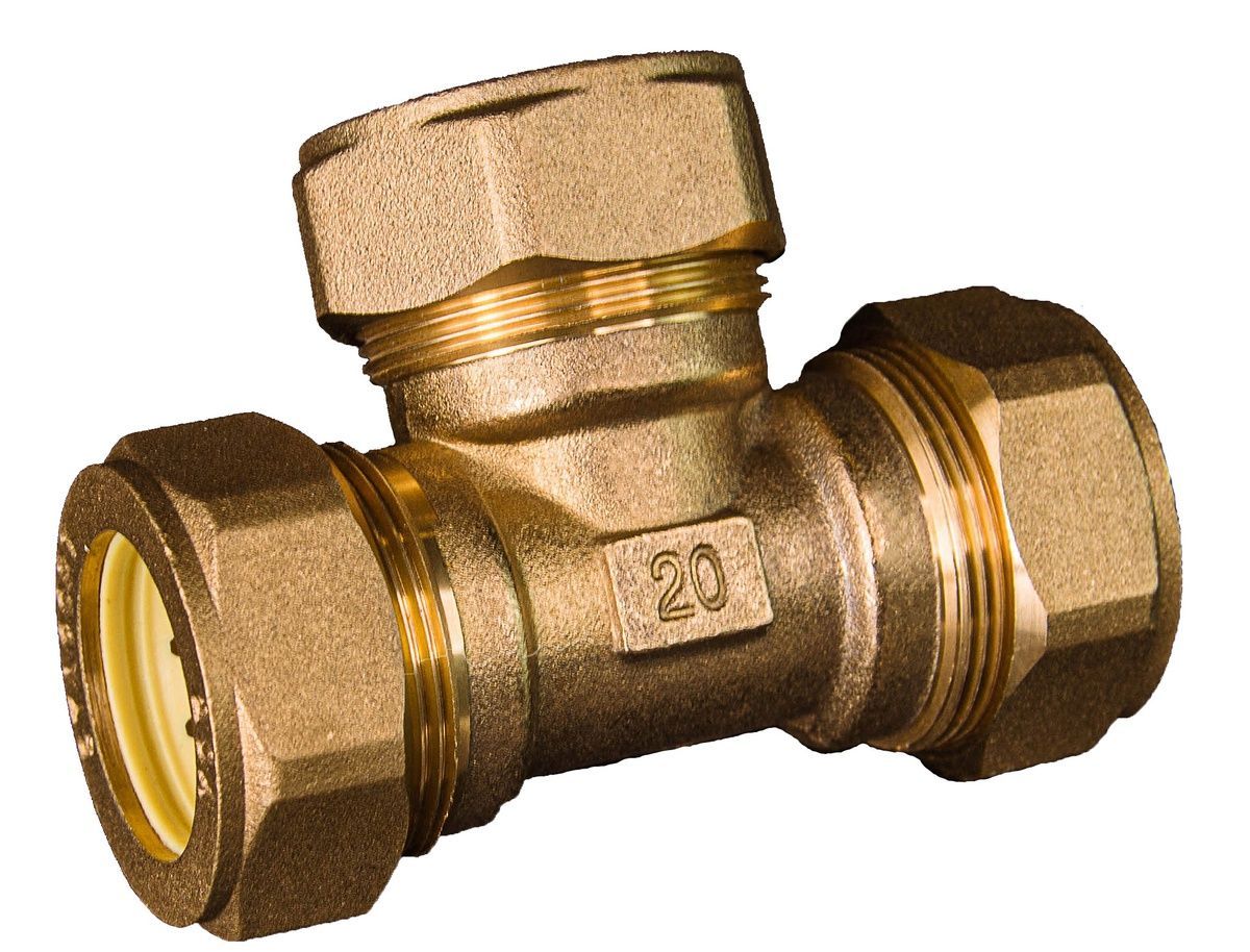 Тройник соед.20*20*20 д/гофры нерж.Neptun