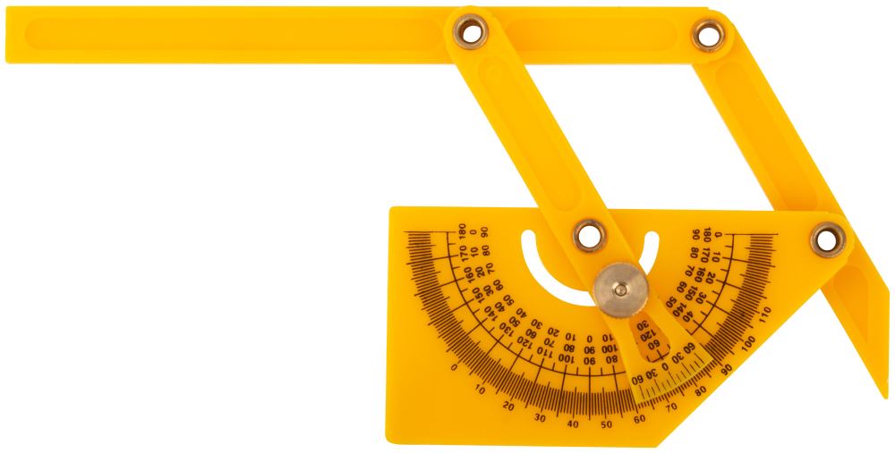 Угломер-квадрант 180 гр, пластиковый 90*155мм 19301