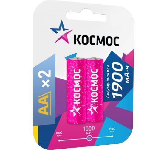 Аккумулятор R06 КОСМОС 1900 мАч