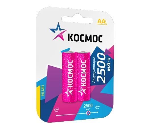Аккумулятор R06 КОСМОС 2500 мАч 2 шт