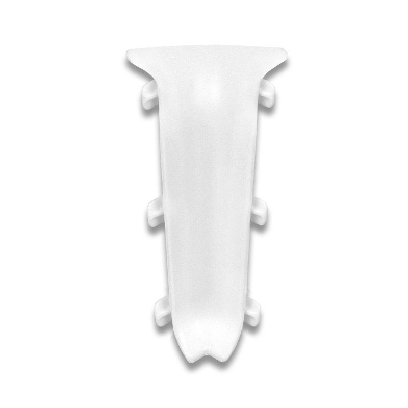 Угол внутренний для плинтуса с м/к и к/к белый Деконика 70мм