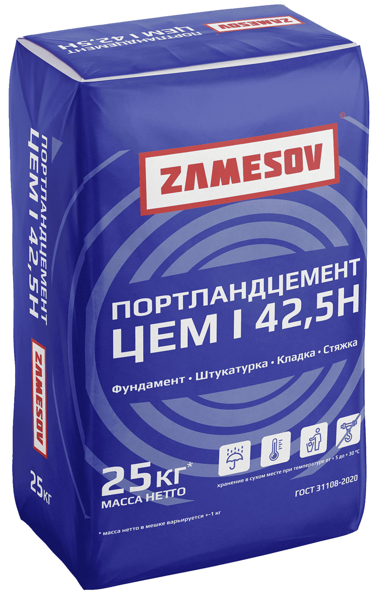 Цемент М500 25кг Zamesov