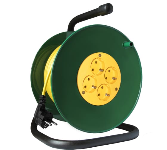 Удлинитель на катушке 4*50м с з/к 16А  3,5кВт СОЮЗ 481S-3505