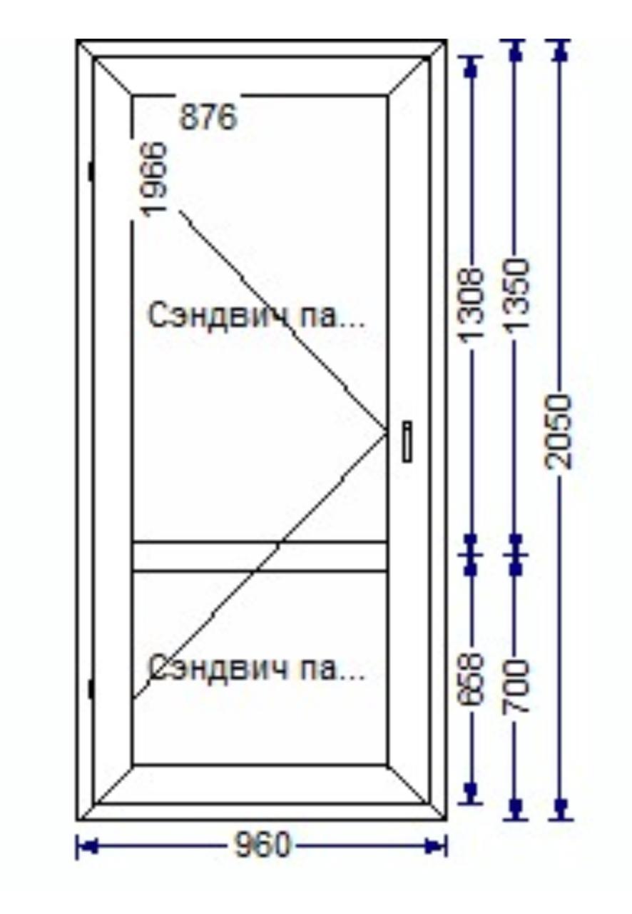 Дверь IVAPER 960*2050