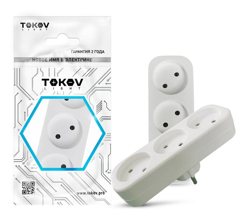 Разветвитель 3гн. без з/к 16А Tokov TKL-S3-C01