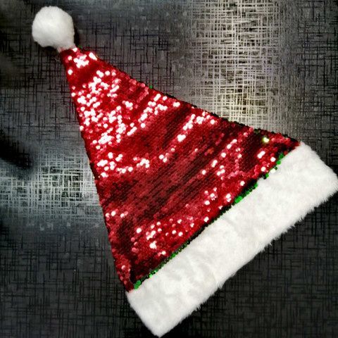Шапка Новогодняя с паетками