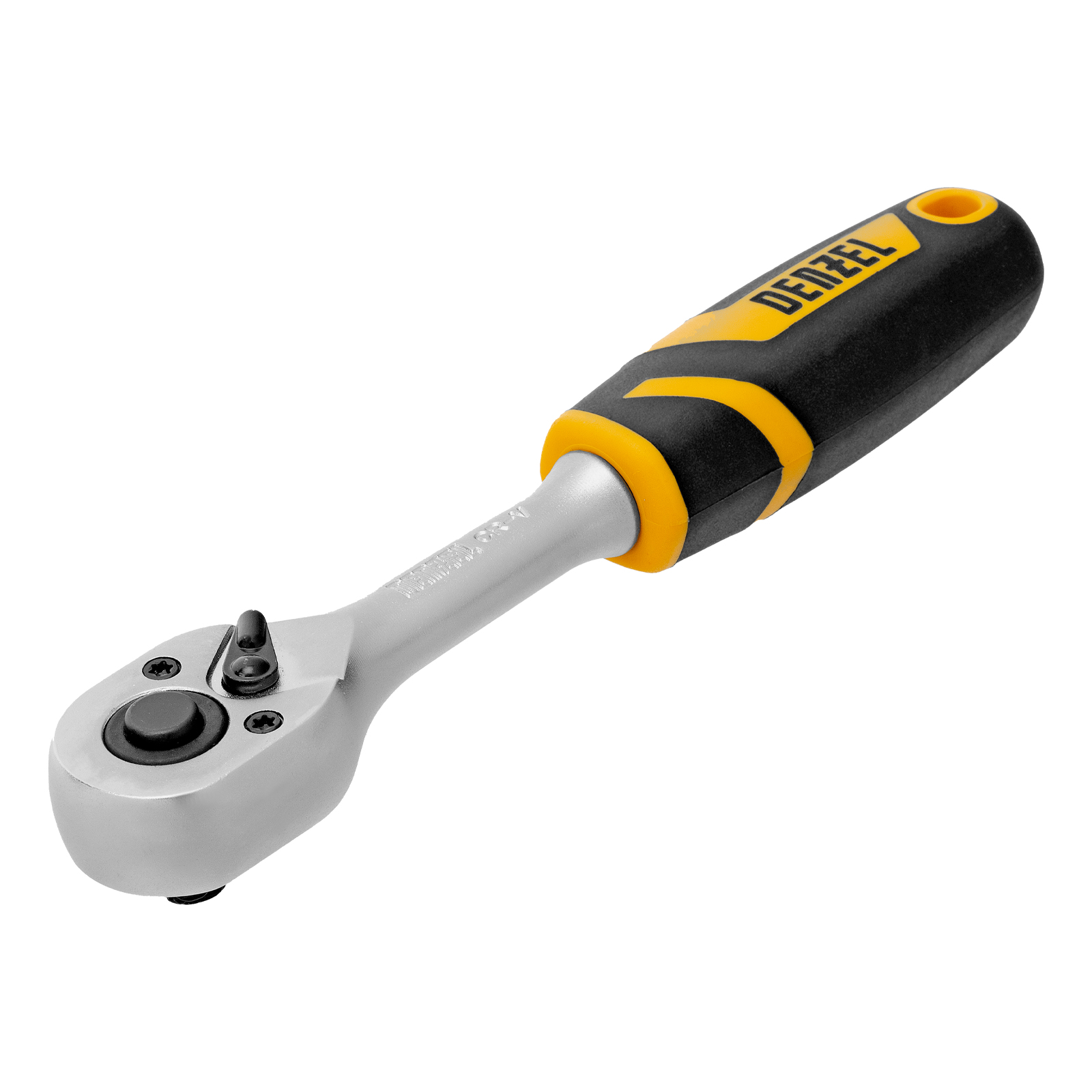 Ключ-трещотка 1/4", 90 зубьев, с быстрым сбросом, CrV Denzel 14031