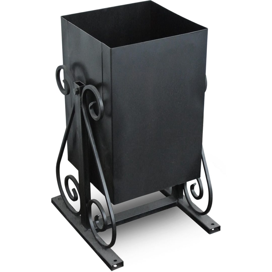 Урна металлическая поворотная с вензелями №2 24л