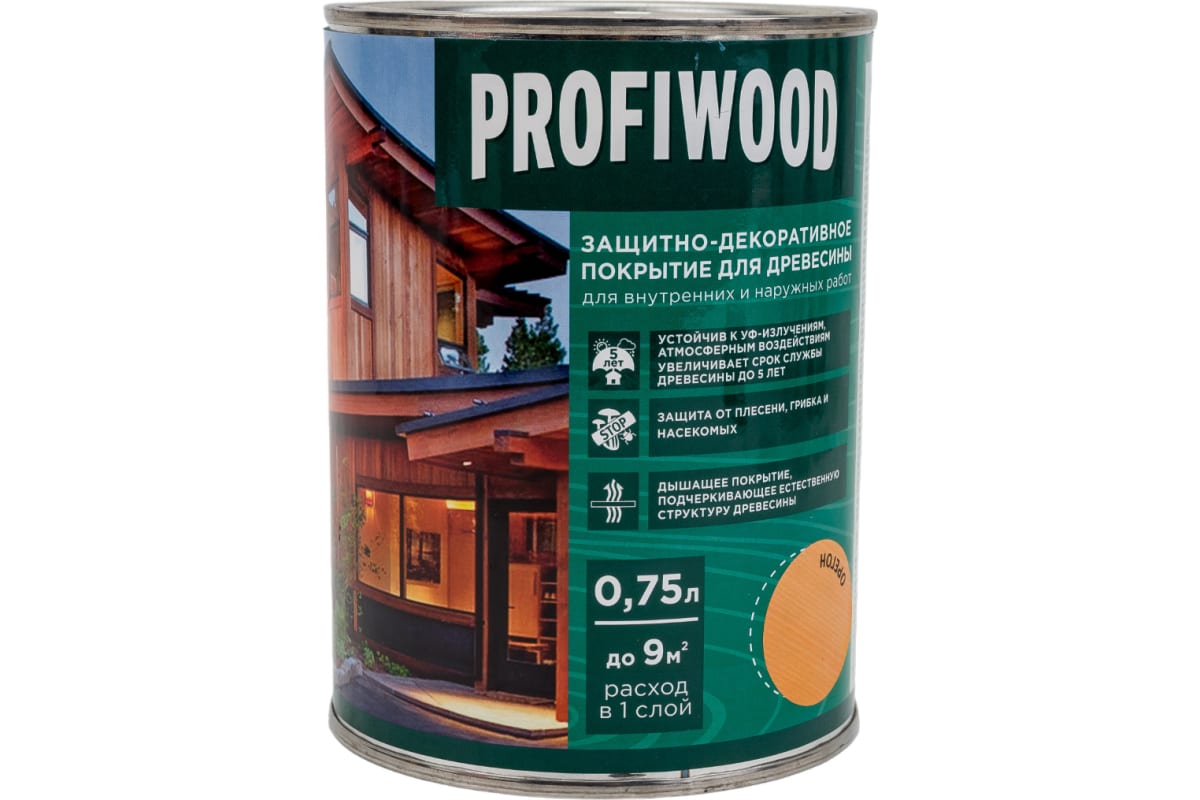 Защитно-декоративное покрытие для древесины EMPILS PROFIWOOD орегон 0,7 кг