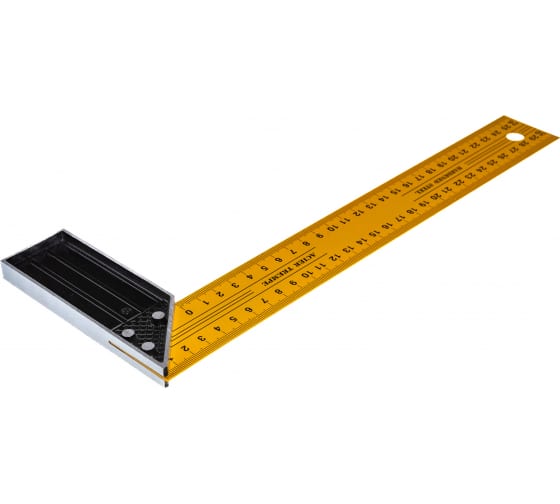 Угольник столярный 300мм 19430 желтый усиленный