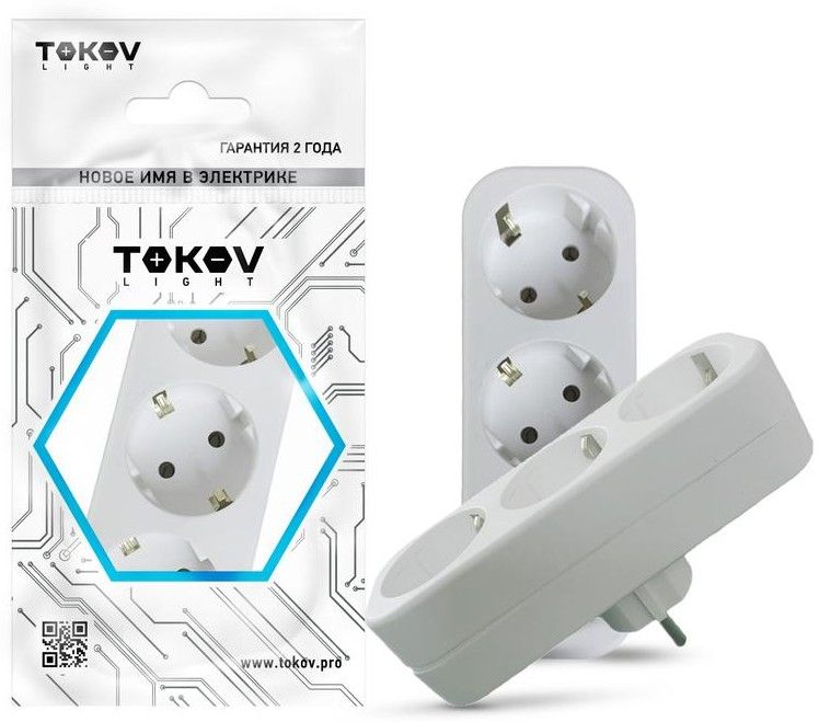 Разветвитель 3гн.з/к 16А Tokov TKL-S3Z-C01