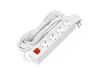 Удлинитель 4х5м с заземл. 16А IP20 3х1 с выкл. бел. DOMTOK 2500