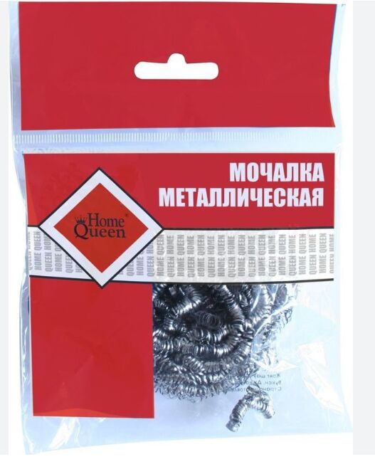 Мочалка спираль для посуды металлическая 1шт. Home Queen