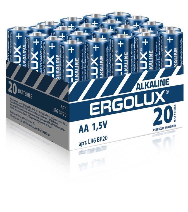 Элемент питания алкалин LR6 Ergolux 14673