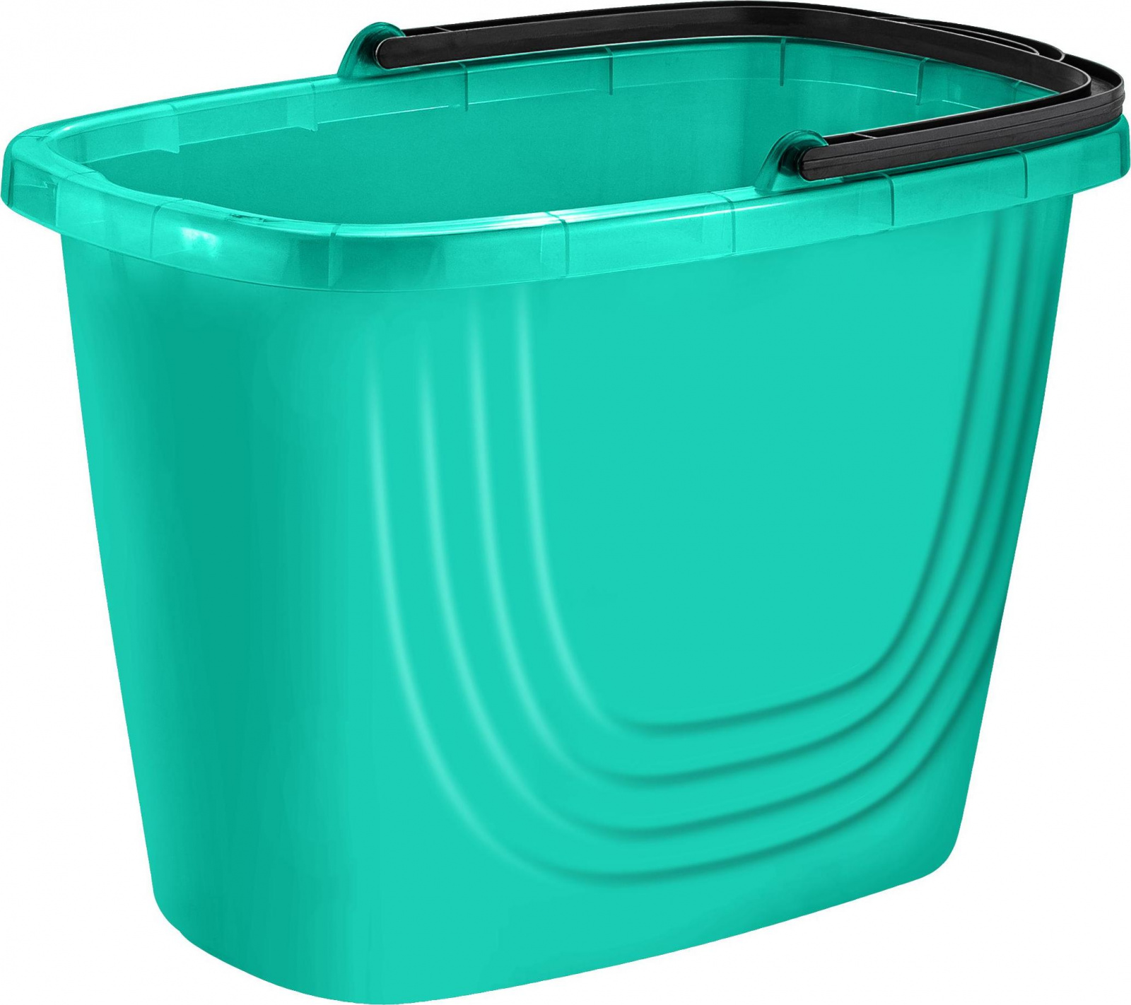 Ведро пласт. 8л Disco прямоугольное аквамарин