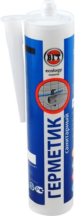 Герметик ВГТ силиконов. для нар/вн работ для ванной и кухни белый 0,4кг