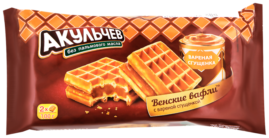 Вафли АКУЛЬЧЕВ с ароматом 100гр