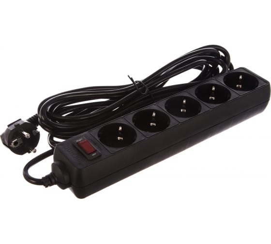 Удлинитель с сетевым фильтром 5м*5гн  КОСМОС 3*0,75