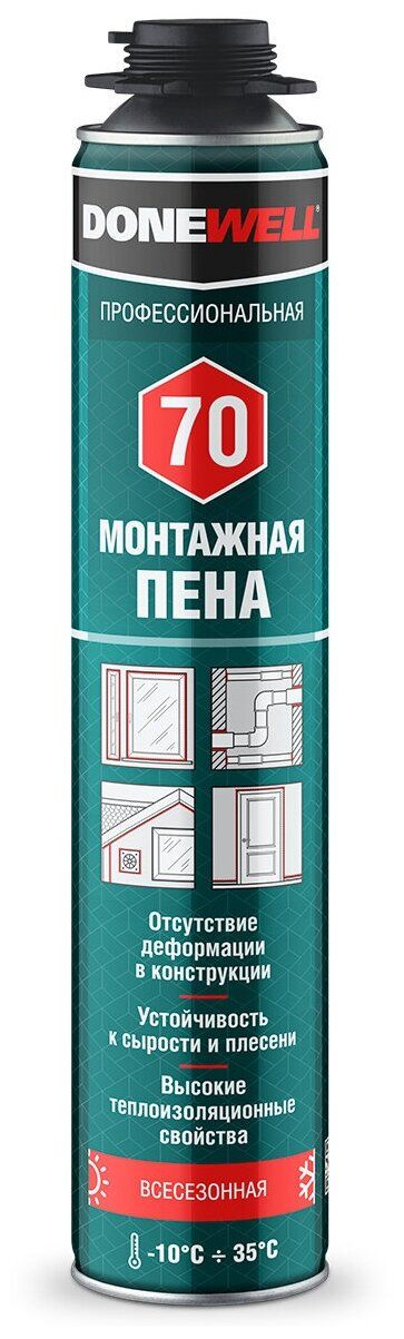 пена монтажная DONEWELL PROFF 70 (950г) 1000 мл