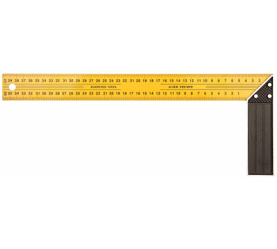 Угольник столярный 400мм 119440 желтый усиленный