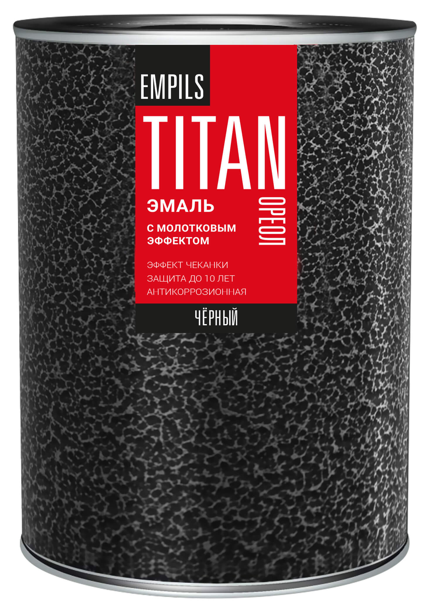 Эмаль Ореол Титан с молотковым эффектом коричневая 0,8кг